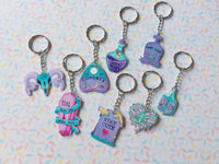 pastel goth keyrings