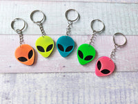 neon alien keyrings