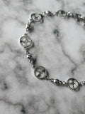 Heartbeat Chain Bracelet | Gothic Stainless Steel Bracelet | Halloween Jewellery | Adjustable Bracelet