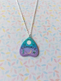pastel goth necklace - ouija planchette