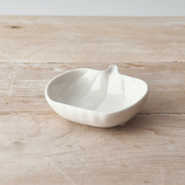 pumpkin trinket dish - white