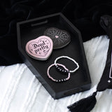 Plain Black Coffin Trinket Tray