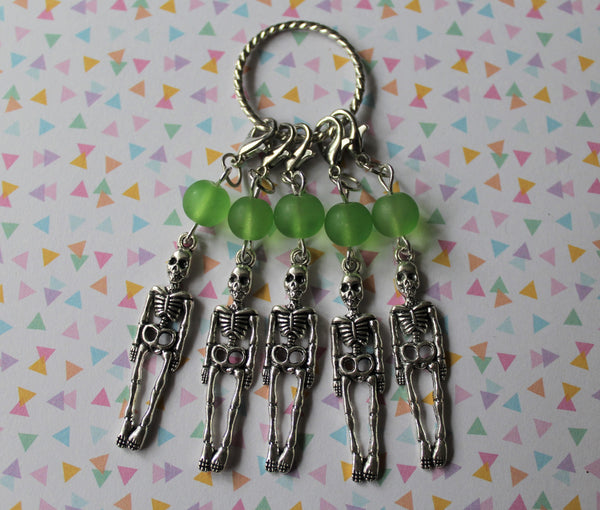 beaded skeleton stitch markers