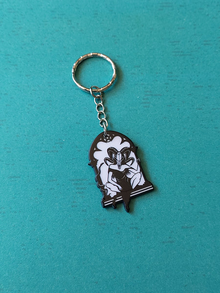 witch keyring - baphomet