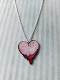 heart necklace - blood drip