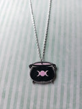 Black & Pink Witchcraft Necklace - Cauldron