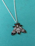 witch necklace - death head moth 