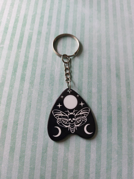 planchette keyring - deathhead moth