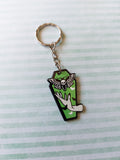 coffin keyring - deathhead moth (green) 