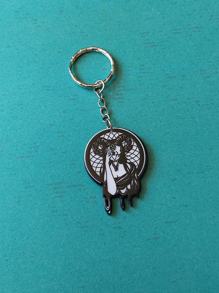 witch keyring - dreamcatcher 