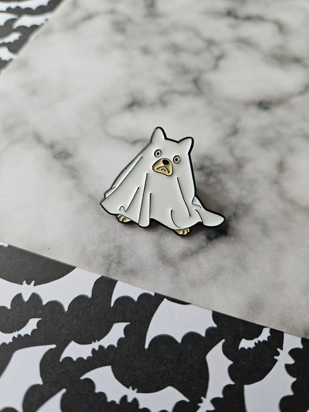 Ghost Dog Pin Badge