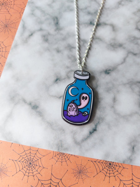 ghost in a jar necklace
