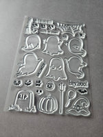 clear silicone stamp sheet - ghosts