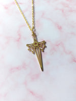 magic dagger necklace (gold plated) 
