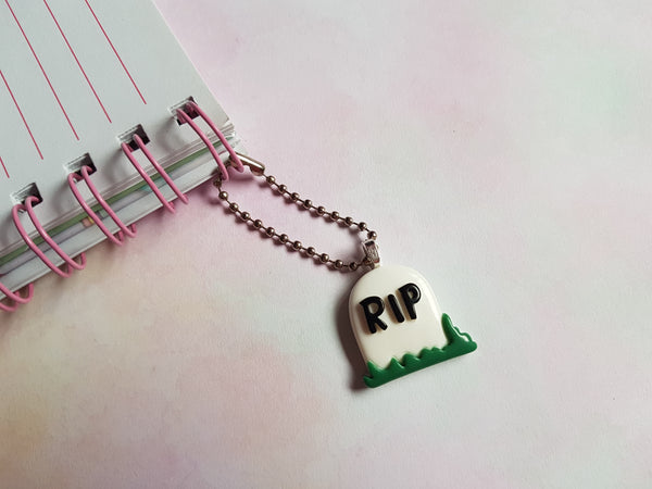 RIP Gravestone Planner Charm