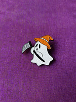grim reaper ghost pin badge