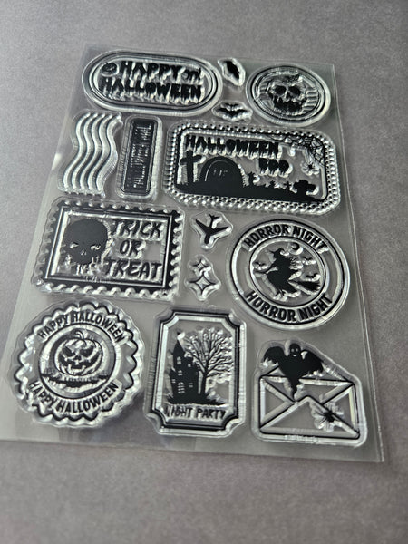 clear silicone stamp sheet - halloween mail