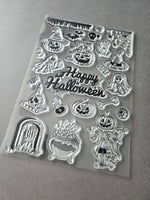 clear silicone stamp sheet - happy halloween