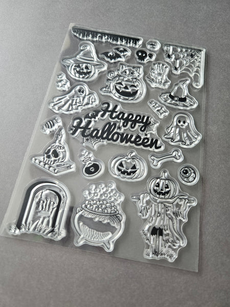 clear silicone stamp sheet - happy halloween