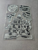 clear silicone stamp sheet - haunted house