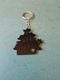 Halloween Keyring | Acrylic Pendant Keychain | Bat, Pumpkin, Haunted House & Spider Designs | Spooky Seasonal Gift