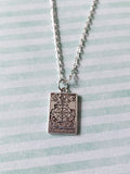 tarot card necklace - la rueda de la fortuna