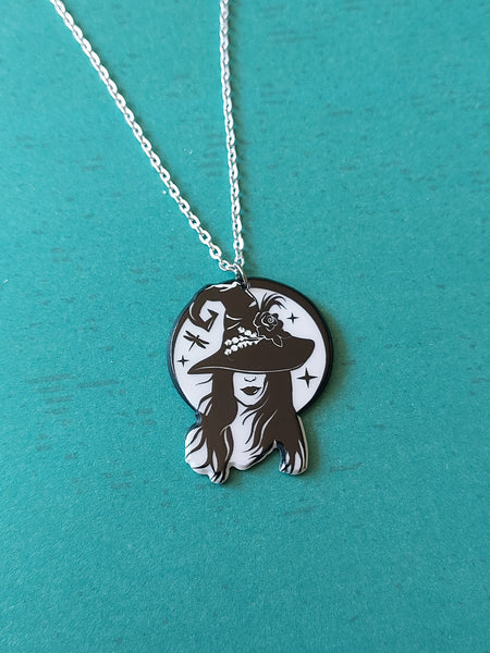 witch necklace - moon witch
