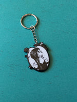 witch keyring - moth beauty 