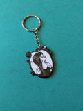 witch keyring - moth beauty 