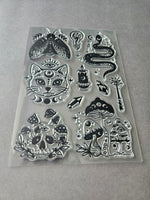 clear silicone stamp sheet - mystical witch