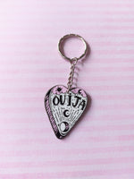 pink witchcraft keyring - ouija planchette 