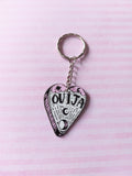pink witchcraft keyring - ouija planchette 