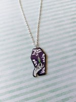 coffin necklace - poison (purple) 