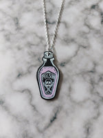 pink poison bottle necklace