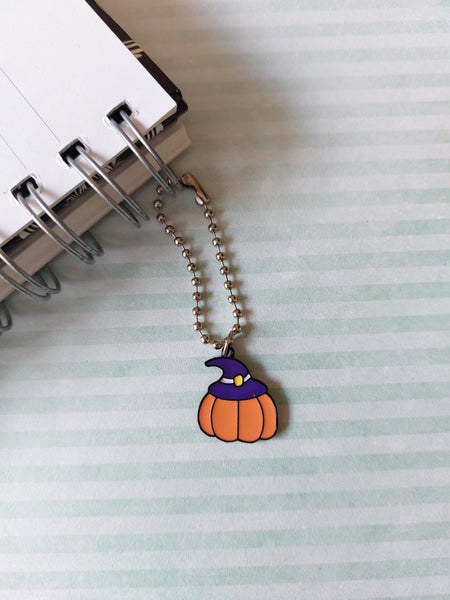 pumpkin (purple witch hat) planner charm