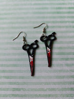 bloody scissors earrings