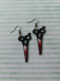 bloody scissors earrings