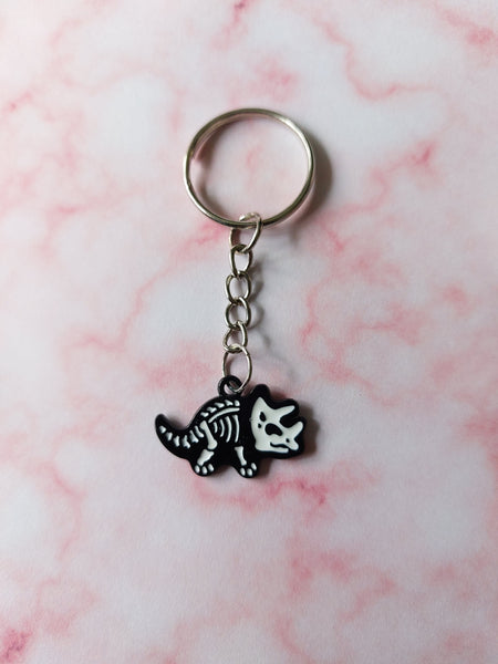 skeleton dinosaur keyring
