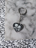 skeleton lovers keyring