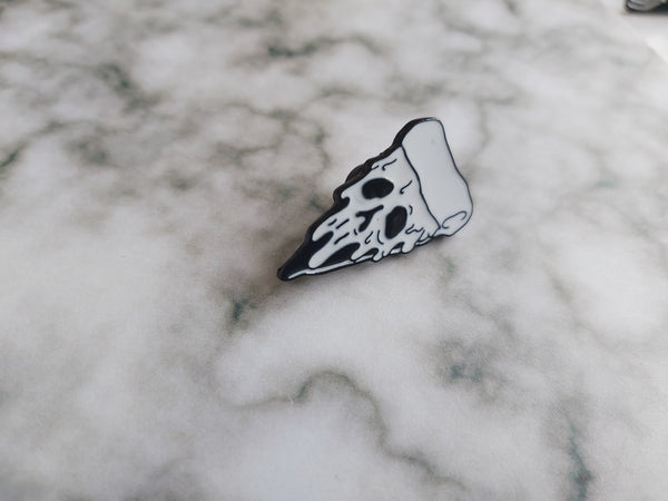 Skeleton Pizza Pin Badge