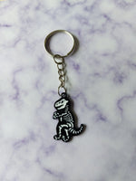 skeleton t-rex keyring