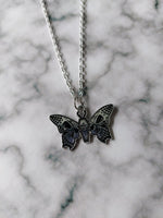 skull butterfly necklace