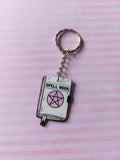 pink witchcraft keyring - spellbook 