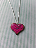 heart necklace - spiderweb