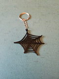 * Black Acrylic Shape Keyring - Spiderweb *