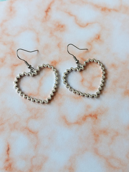 spike heart earrings