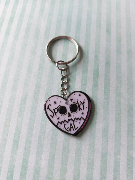 heart keyring - spooky gal
