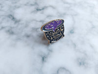 "Sweet Witch" Glitter Cauldron Pin Badge