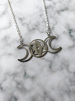 triple moon necklace