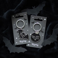 Round Bat Shit Crazy Keyring
